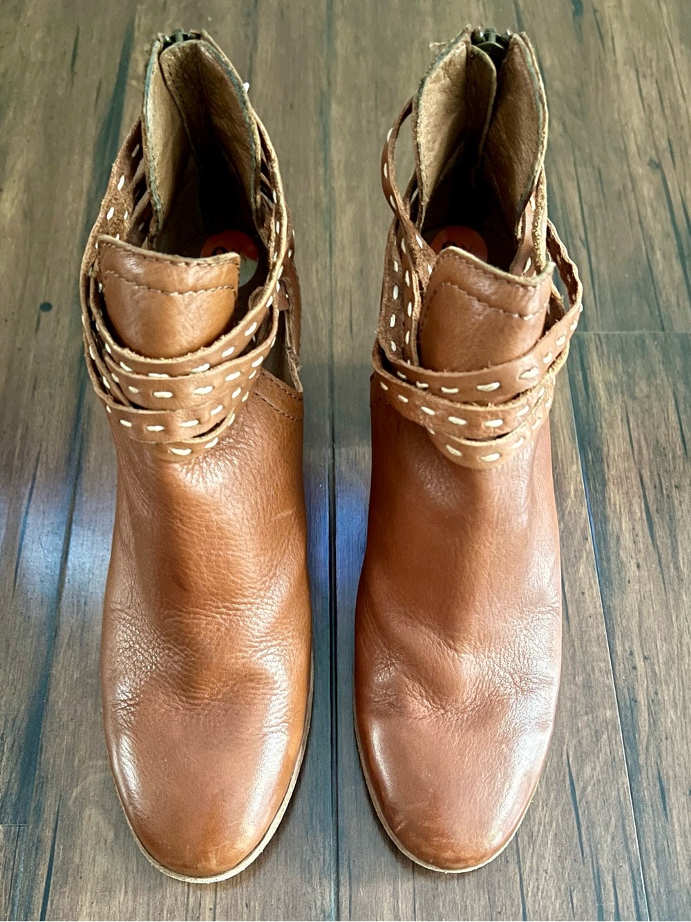 Frye Naomi Pickstitch Leather Ankle Booties - Size 9.5 - Picture 5 of 14